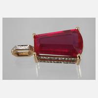 Schmuckanhänger mit Spinell und Diamanten111