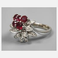 Damenring mit Rubinen und Diamanten111