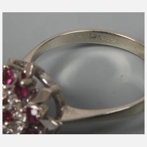 Damenring mit Rubinen und Brillanten