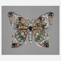 Schmetterlingsbrosche mit Steinbesatz111