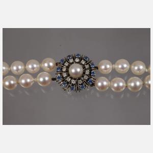 Perlenkette mit Brillantschließe