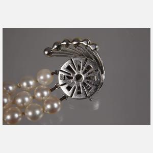 Perlenarmband mit Diamanten