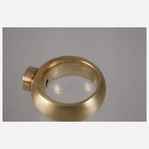 Designerring mit Peridot