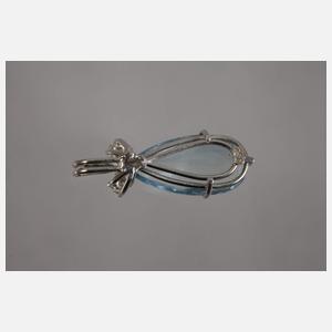 Anhänger mit Aquamarin und Brillanten