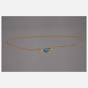 Damencollier mit Opal und Brillanten