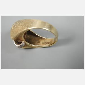 Damenring mit Opal und Diamanten