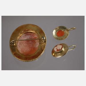 Kameenset Ohrringe und Anhänger