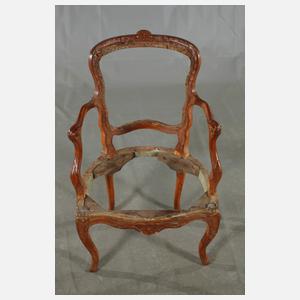 Sechs Armlehnstühle barock