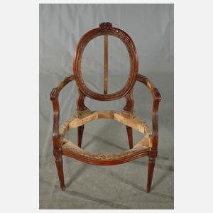 Sechs Armlehnstühle barock