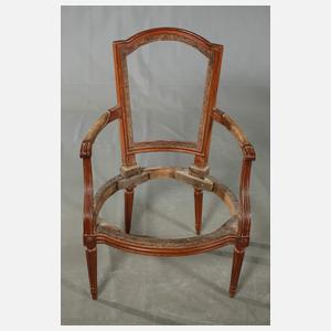 Sechs Armlehnstühle barock