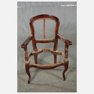 Sechs Armlehnstühle barock