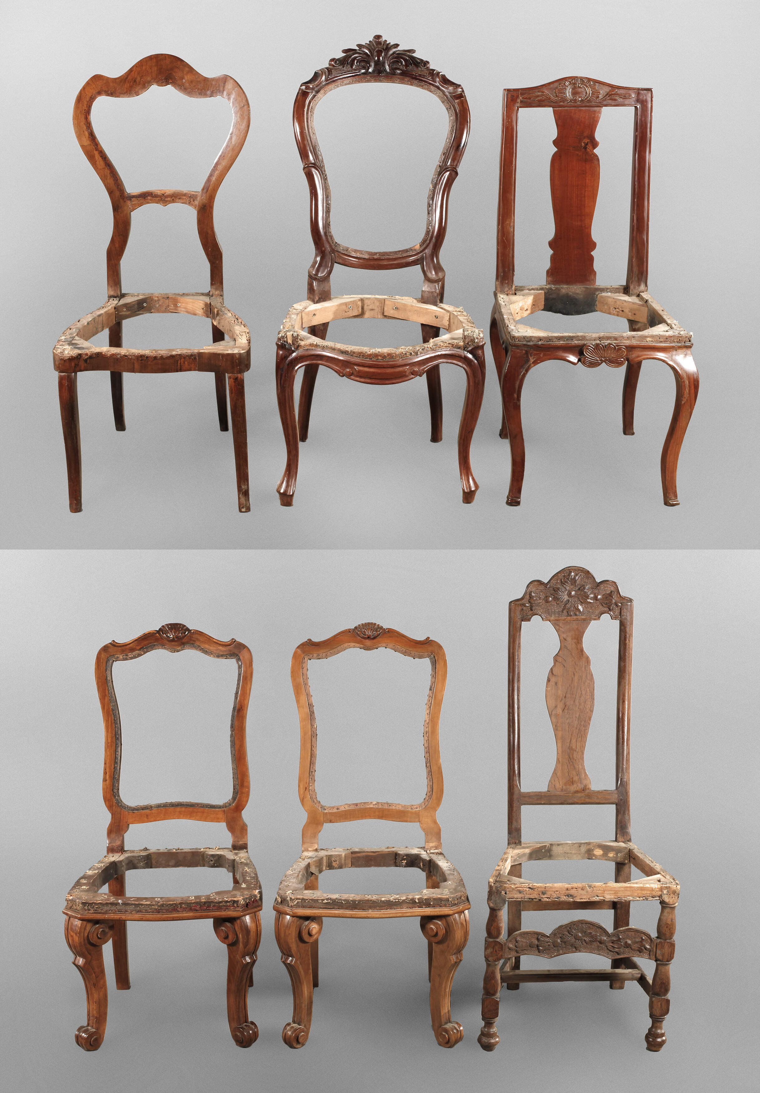 Sechs Stühle barock