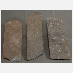 Drei sächsische Grenzsteine