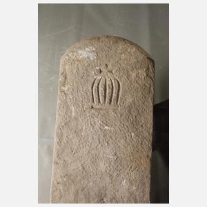 Drei sächsische Grenzsteine