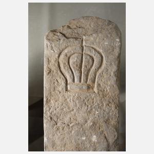 Drei sächsische Grenzsteine