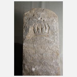 Drei sächsische Grenzsteine