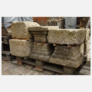 Drei Barocksäulen Granit