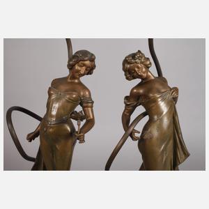 Aristide de Ranieri, Paar figürliche Salonlampen