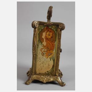 Wecker mit Motiven nach Alphonse Mucha
