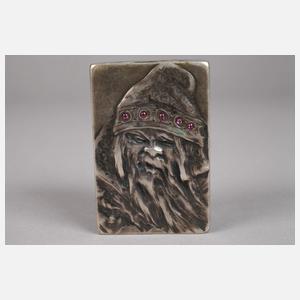 Streichholzhalter Silber