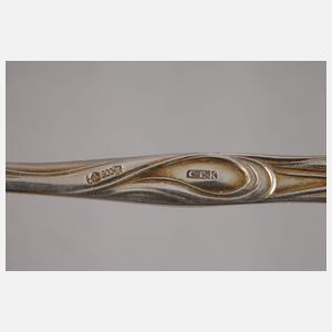 Silber zwei Vorlegeteile Irisdekor