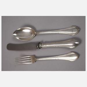 Silber Abendbrotbesteck Friedrich Adler attr.