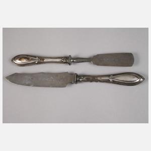 Vorlegebesteck Jugendstil Silber