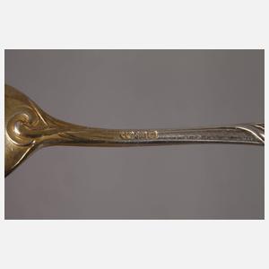Silber sechs Eislöffel Jugendstil