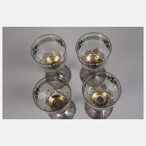 WMF Geislingen Schenkkanne und vier Gläser