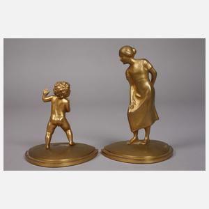 Franz Gruber, Buchstützen als Mutter und Kind