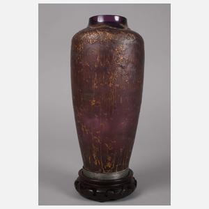 Jugendstilvase mit Zinnmontur