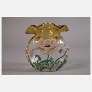 Vase mit Emaillemalerei