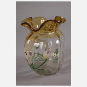 Vase mit Emaillemalerei