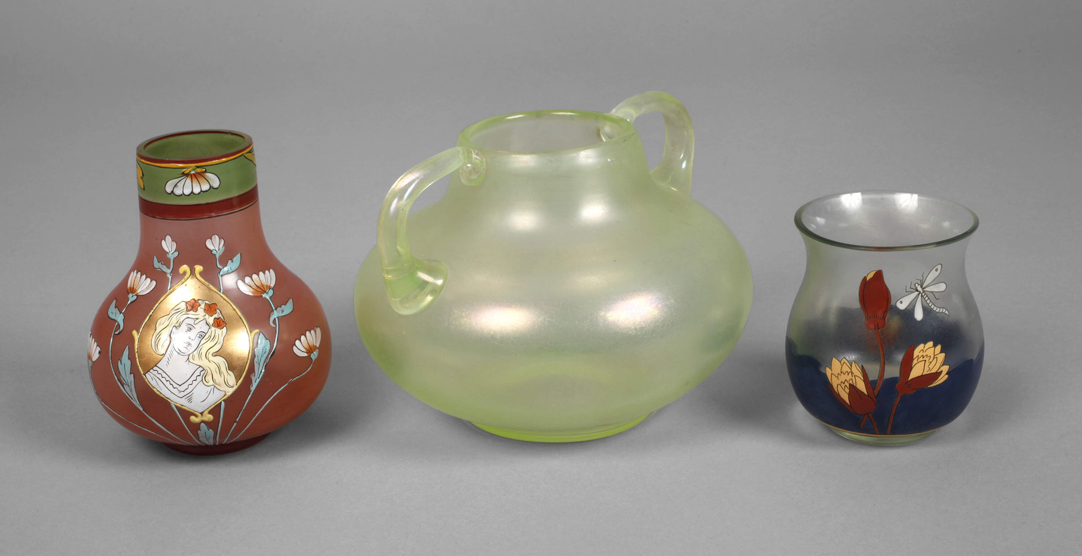 Fritz Heckert drei Vasen