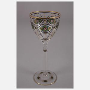 Steinschönau zwei Weingläser Jugendstil