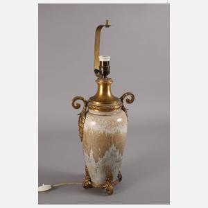 Sévres Lampenfuß mit Messingmontur Jugendstil