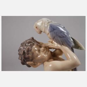 Kopenhagen Faun mit Papagei