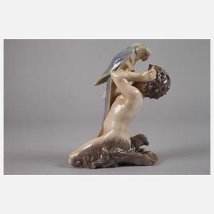 Kopenhagen Faun mit Papagei