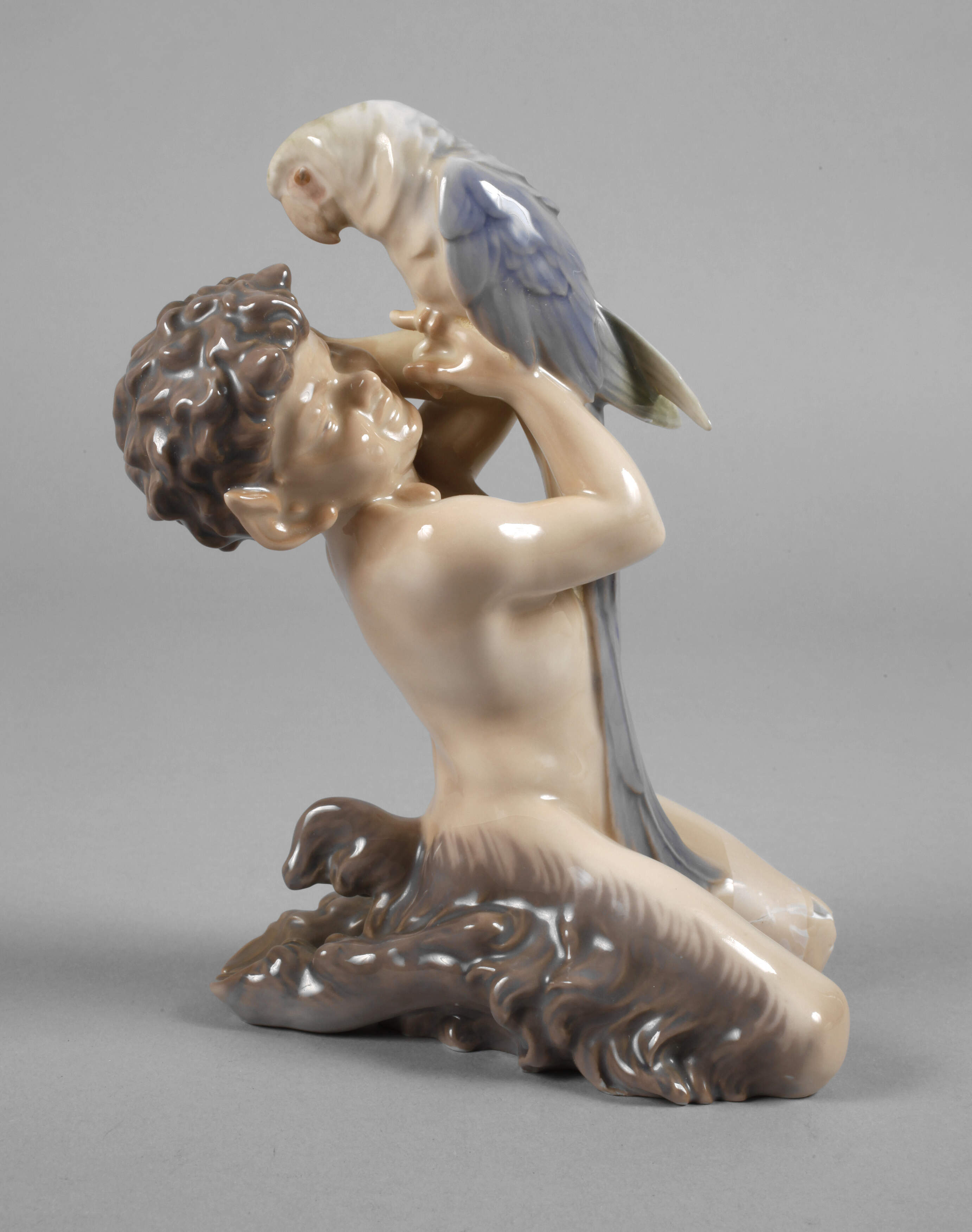 Kopenhagen Faun mit Papagei