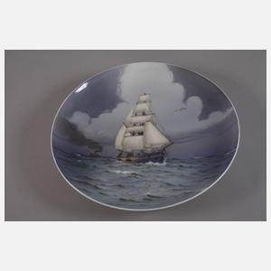 Kopenhagen Unikat Wandplatte Marinemalerei