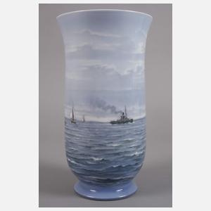 Kopenhagen Unikatvase Marinemalerei