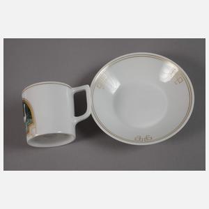 Nymphenburg zwei Mokkatassen Jugendstil