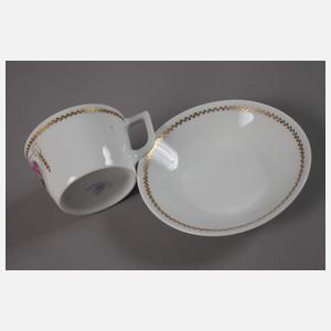 Nymphenburg zwei Mokkatassen Jugendstil