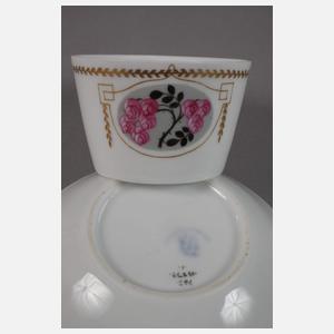 Nymphenburg zwei Mokkatassen Jugendstil