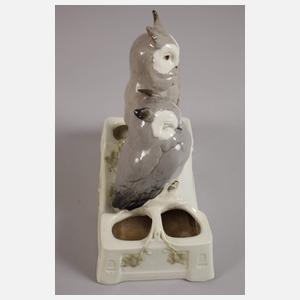 Österreich Blumensteckgefäß mit Eulenpaar