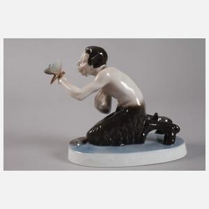 Rosenthal Faun mit Schmetterling