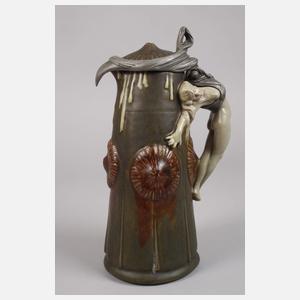 Géo Wagner figürlicher Jugendstil-Henkelkrug