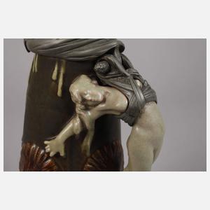 Géo Wagner figürlicher Jugendstil-Henkelkrug