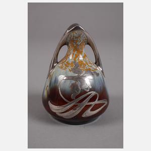 Jugendstilvase mit Silberoverlay