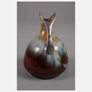 Jugendstilvase mit Silberoverlay